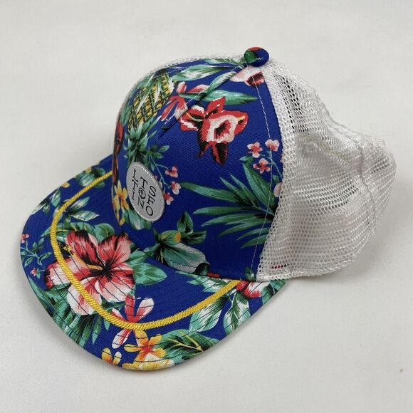 LIVE TO SURF FLORAL ADJUSTABLE UNISEX HAT Pineapple Hibiscus LTSTOFINO - Picture 3 of 9